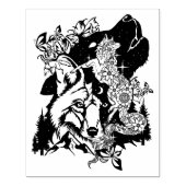 北アメリカのコヨーテアートカラーリングページ ラバースタンプ (インプリント)