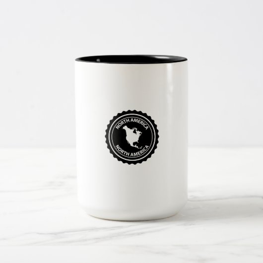 北アメリカのスタンプ ツートーンマグカップ (中央)