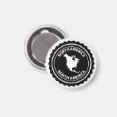 北アメリカのスタンプ マグネット (正面/裏面)