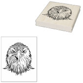 北アメリカのハゲ・イーグルのアートカラーリングページ ラバースタンプ (押印)