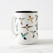 北アメリカのハミングバードコーヒーマグ ツートーンマグカップ (正面左)