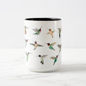 北アメリカのハミングバード  ツートーンマグカップ (中央)