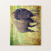 北アメリカのバイソンの美しい写真 ジグソーパズル (縦)