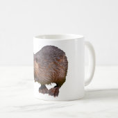 北アメリカのビーバーポストカード広場から隔離 コーヒーマグカップ (正面右)