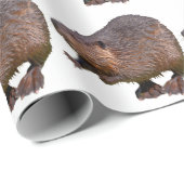 北アメリカのビーバーポストカード広場から隔離 ラッピングペーパー (ロールコーナー)