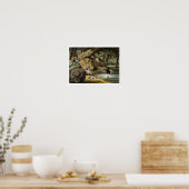 北アメリカのベア狩り、マシュー・ドゥボウによる彫刻 ポスター (キッチン)