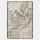 北アメリカの刻まれた地図 スローブランケット (正面縦)