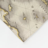 北アメリカの刻まれた地図 フリースブランケット (角)