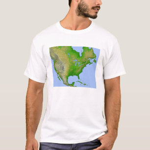 北アメリカの地勢眺め Tシャツ