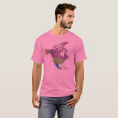 北アメリカの地図のTシャツ Tシャツ (正面フル)