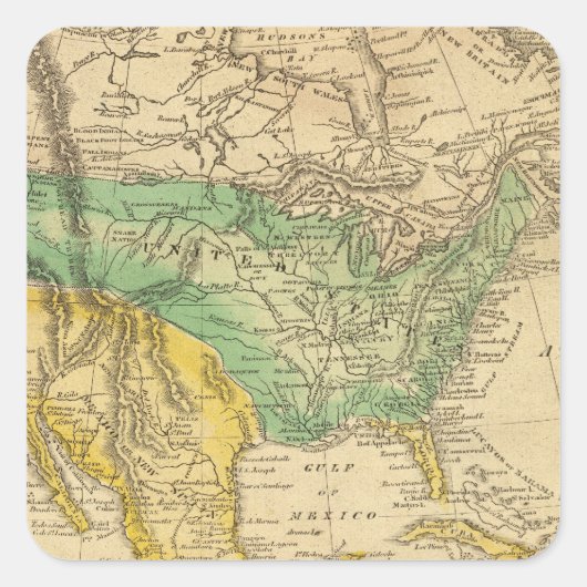 北アメリカの地図バイワーチェスター スクエアシール (正面)