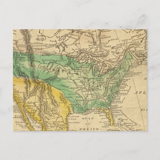 北アメリカの地図バイワーチェスター ポストカード (正面)