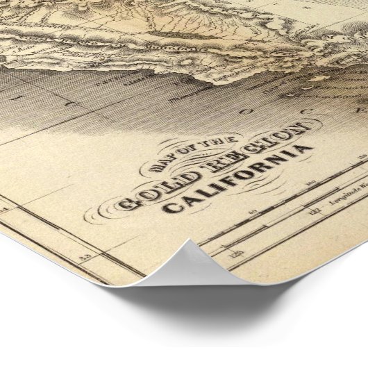 北アメリカの地図2 ポスター (角)