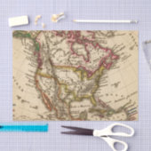 北アメリカの地図2 薄葉紙 (クラフト)
