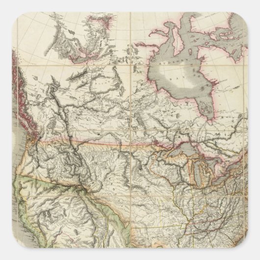 北アメリカの地図4 スクエアシール (正面)