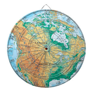 北アメリカの地図 ダーツボード