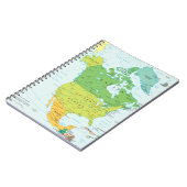 北アメリカの地図 ノートブック (左側)