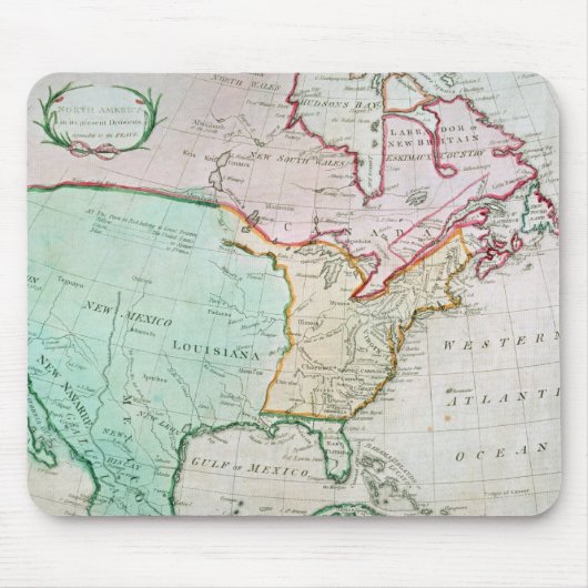 北アメリカの地図 マウスパッド (正面)