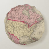 北アメリカの地図 ラウンドクッション (裏面)