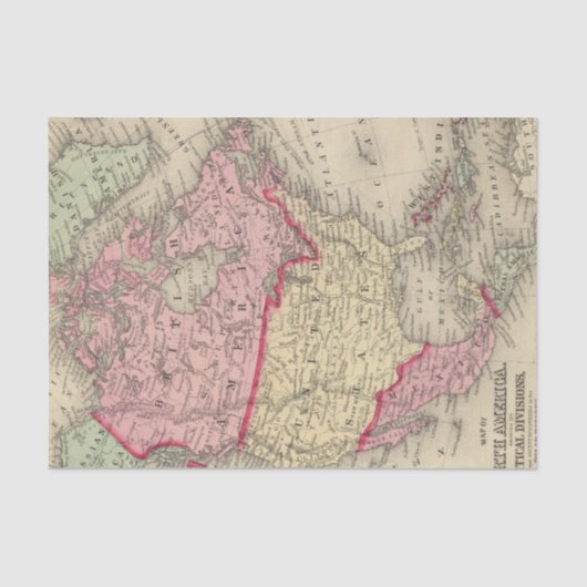 北アメリカの地図 薄葉紙 (正面)