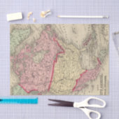 北アメリカの地図 薄葉紙 (クラフト)