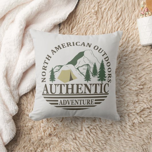 北アメリカの屋外ハイキングの冒険を探索する クッション (ブランケット)