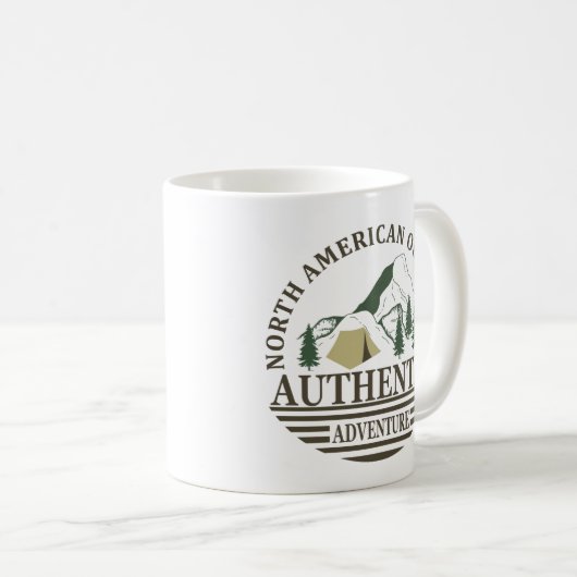 北アメリカの屋外ハイキングの冒険を探索する コーヒーマグカップ (正面右)