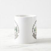 北アメリカの屋外ハイキングの冒険を探索する コーヒーマグカップ (中央)