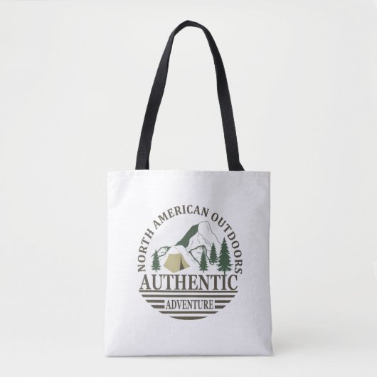 北アメリカの屋外ハイキングの冒険を探索する トートバッグ (正面)