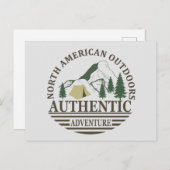 北アメリカの屋外ハイキングの冒険を探索する ポストカード (正面/裏面)