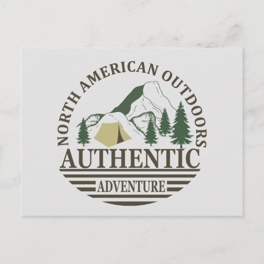 北アメリカの屋外ハイキングの冒険を探索する ポストカード (正面)