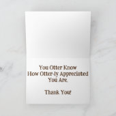 「北アメリカの川のカワウソ」サンキューカード カード (内部)