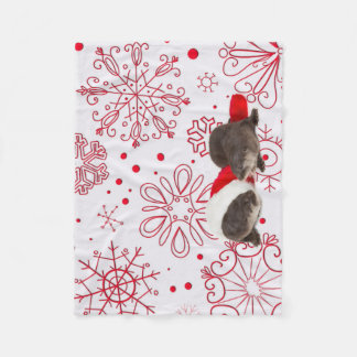 北アメリカの川カワウソのクリスマス フリースブランケット