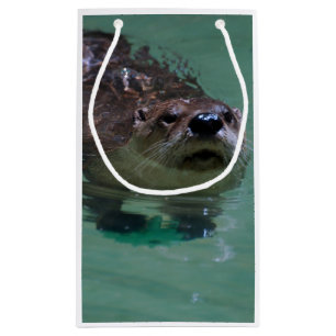 北アメリカの川カワウソ スモールペーパーバッグ