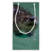 北アメリカの川カワウソ スモールペーパーバッグ (正面)
