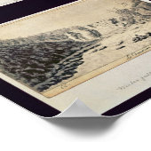 北アメリカの情景とニューヨークの地図 ポスター (角)