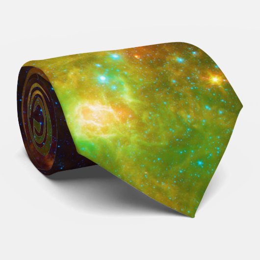 北アメリカの星雲の緑そしてオレンジ ネクタイ (ロール)