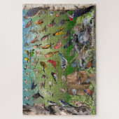 北アメリカの東のパズルの裏庭の鳥 ジグソーパズル (縦)