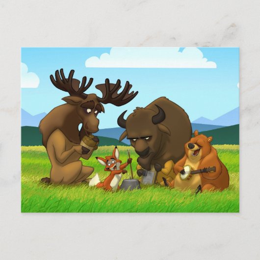 北アメリカの水差しバンド郵便はがき ポストカード (正面)