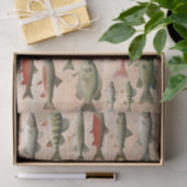 北アメリカの淡水魚デコページ 薄葉紙 (ギフト)