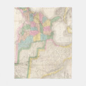 北アメリカの米国の地図 フリースブランケット (正面)