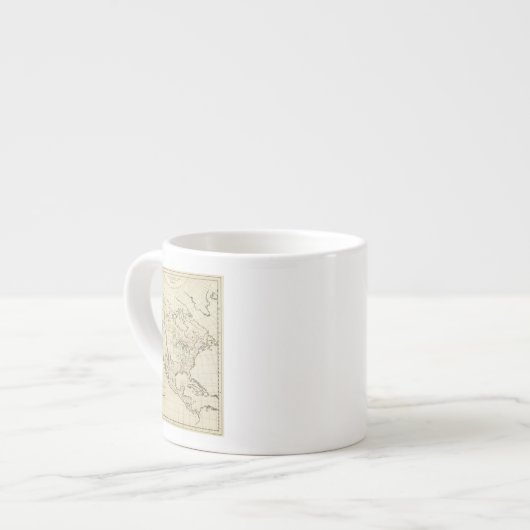 北アメリカの輪郭の地図 エスプレッソカップ (正面左)