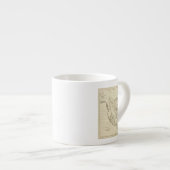 北アメリカの輪郭の地図 エスプレッソカップ (正面右)