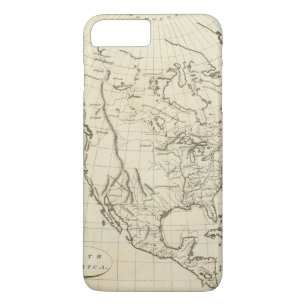 北アメリカの輪郭の地図 iPhone 8 PLUS/7 PLUSケース