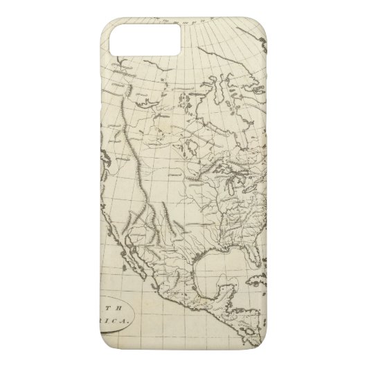 北アメリカの輪郭の地図 Case-Mate iPhoneケース (裏面)