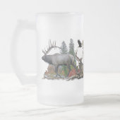 北アメリカの野性生物 フロストグラスビールジョッキ (左)