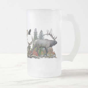 北アメリカの野性生物 フロストグラスビールジョッキ