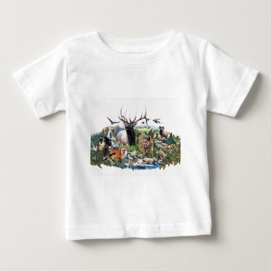 北アメリカの野性生物 ベビーTシャツ (正面)