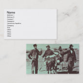 北アメリカの金鉱掘り、c.1849 (b/wの写真) 名刺 (正面/裏面)