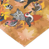 北アメリカの鳥の秋のリース ショートテーブルランナー (コーナー)